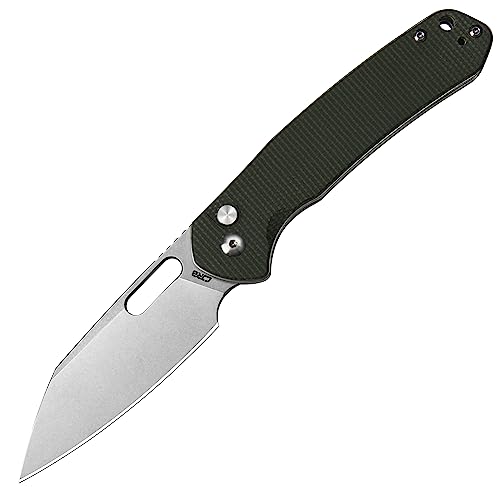 Dark Green Micarta Wharncliffe Folding Pocket Knife EDC