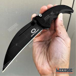 8" Tactical Knife Folding Knife 440 Stainless Steel Blade Extra Safety Lock