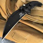 8" Tactical Knife Folding Knife 440 Stainless Steel Blade Extra Safety Lock