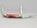 Vintage Frost Japan red bone Range Rider three blade pocket knife