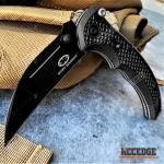 8" Tactical Knife Folding Knife 440 Stainless Steel Blade Extra Safety Lock