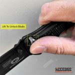 8" Tactical Knife Folding Knife 440 Stainless Steel Blade Extra Safety Lock