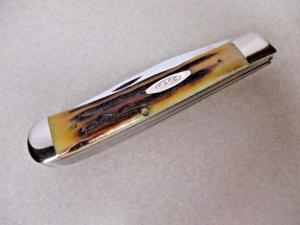 Vintage 1970 CASE XX USA 5254 TRAPPER KNIFE STAG 10 Dot Pocket Knives