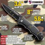 High-Performance Tactical Folding Knife – 3.4'' Blade, Lightweight & Portable