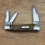Vintage Case XX Classic Antique Green 19USA92 6355 Whittler Pattern Pocket Knife