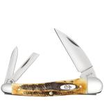 Case XX Pocket Knife 6.5 BONESTAG SEAHORSE WHITTLER Item #65347-6.5355WH SS - Length Closed: 4Inches
