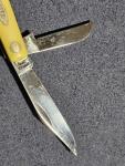 Vintage Case XX #33044 Yellow Handle Pocket Knife 3 Blade 1970-1979
