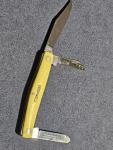 Vintage Case XX #33044 Yellow Handle Pocket Knife 3 Blade 1970-1979