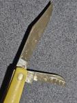 Vintage Case XX #33044 Yellow Handle Pocket Knife 3 Blade 1970-1979