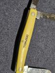 Vintage Case XX #33044 Yellow Handle Pocket Knife 3 Blade 1970-1979