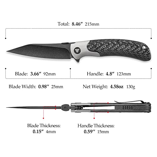 TRIVISA Wharncliffe Folding Pocket Knife for Men