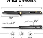 Lightweight 2.98'' Tactical Knife with Pocket Clip - Ideal for Everyday Carry