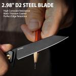 Lightweight 2.98'' Tactical Knife with Pocket Clip - Ideal for Everyday Carry