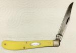 Vintage Case XX #31048 CV Slimline Trapper Yellow Handle Folding Knife ~ USA