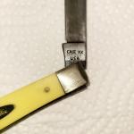 Vintage Case XX #31048 CV Slimline Trapper Yellow Handle Folding Knife ~ USA