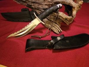 Al-Mar Vintage Seki Japan Warrior Fixie Satin Blade/Rubber Handle/w Kydex Sheath