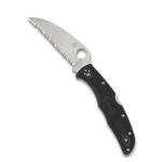 Spyderco Endura Flat Lightweight Folding Knife - Black FRN Handle with SpyderEdge, Full-Flat Grind, VG-10 Steel Wharncliffe Blade - C10FSWCBK