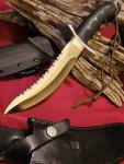 Al-Mar Vintage Seki Japan Warrior Fixie Satin Blade/Rubber Handle/w Kydex Sheath