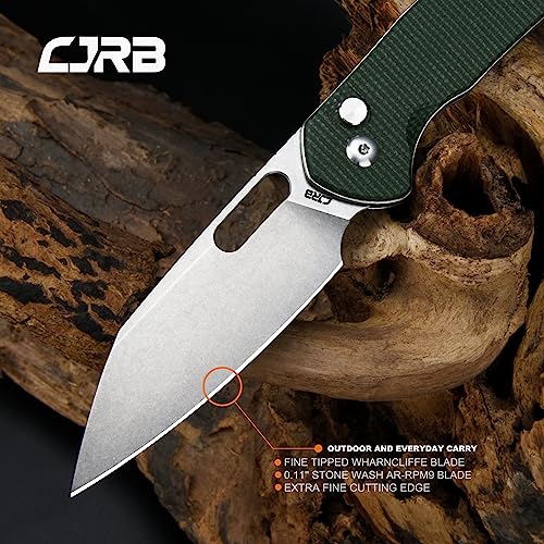 Dark Green Micarta Wharncliffe Folding Pocket Knife EDC