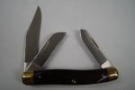 Craftsman 95204 3-Blade Pocket Knife 3.9" in 3" Blade Brown Brass Nice USA E233