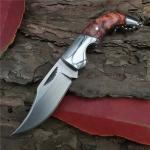 Small Portable 4.72" Wild Handmade Hunting Tactical Self Defense Folding Knife
