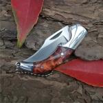 Small Portable 4.72" Wild Handmade Hunting Tactical Self Defense Folding Knife