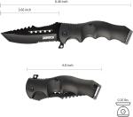 Tactical Folding Pocket Knife Black Oxide Blade for Camping and Hiking
