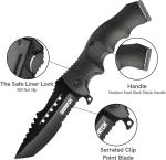 Tactical Folding Pocket Knife Black Oxide Blade for Camping and Hiking