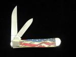 CASE XX VINTAGE FLAG COLOR WASH BONE COPPERHEAD VAULT KNIFE 36031 NIB 6249WSS