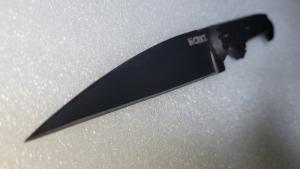 CRKT BLACK DRAGON Fixed Knife (4.5" Black Blade) Zytel Scales, Sheath;C/K Design