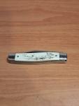 VINTAGE COLONIAL PROV USA SCRIMSHAW SERIES 3 BLADE STOCKMAN POCKET KNIFE
