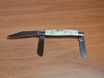 VINTAGE COLONIAL PROV USA SCRIMSHAW SERIES 3 BLADE STOCKMAN POCKET KNIFE