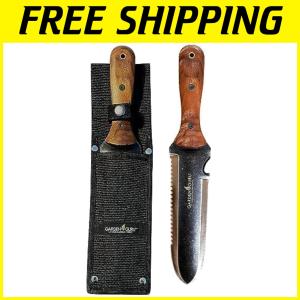 Heavy-Duty Hori Hori Gardening Knife - Nylon Sheath Included