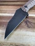 Wachtman Knife & Tool Kliff Micarta Stone Wharncliffe Fixed Steel Blade