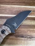 Wachtman Knife & Tool Kliff Micarta Stone Wharncliffe Fixed Steel Blade