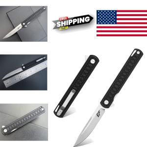 Versatile EDC Knife with 3.74 Inch D2 Steel Blade and Pocket Clip for Outdoors