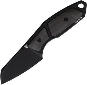 Suprlativ Hella Fixed Knife 2" Bohler M390 Steel Blade Blk Titanium/Carbon Inlay