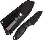 Suprlativ Hella Fixed Knife 2" Bohler M390 Steel Blade Blk Titanium/Carbon Inlay