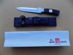 Vintage Al Mar 3004B Rubber Handle Sere Top Serrated Fixed Blade Knife Seki