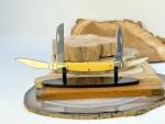 Vintage Schrade 440TY 4 Blade Whittler Pattern w/yellow composite handles--74.26