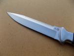 Vintage Al Mar 3004B Rubber Handle Sere Top Serrated Fixed Blade Knife Seki