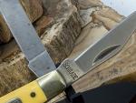 Vintage Schrade 440TY 4 Blade Whittler Pattern w/yellow composite handles--74.26