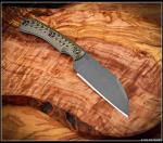 RMJ Tactical Coho Fixed Blade Knife Tungsten MagnaCut Dirty Olive G-10 w/Sheath