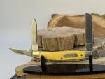 Vintage Schrade 440TY 4 Blade Whittler Pattern w/yellow composite handles--74.26