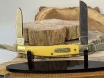 Vintage Schrade 440TY 4 Blade Whittler Pattern w/yellow composite handles--74.26