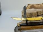Vintage Schrade 440TY 4 Blade Whittler Pattern w/yellow composite handles--74.26