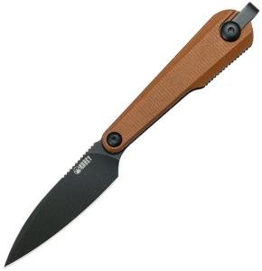 Kubey Yag Brown Micarta 14C28N Sandvik Wharncliffe Fixed Blade Knife 452C
