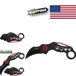 Tactical Pocket Knife Black Blade 3.5 Inch Blade Lightweight for Everyday Carry