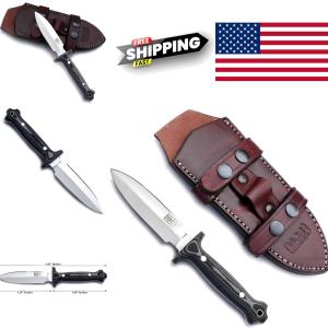 Handmade Tactical Knife with G10 Handle and D2 Tool Steel Blade for Hunting