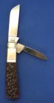 Vintage Hickory & Shouse Brand, Battle & Axe 2 blade Barlow Pocketknife, NOS